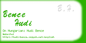 bence hudi business card